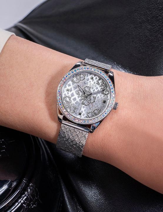 Actual product image Guess - Ladies Silver Tone Analog Watch GW0748L1