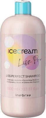 Inebrya Ice Cream Liss Perfect szampon wygładzający włosy 1000ml (1000 ml, Flüssiges Shampoo)