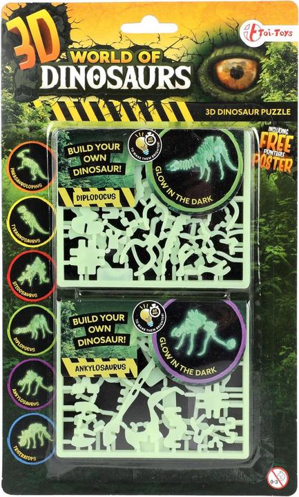 Immagine prodotto Toi-Toys World of Dinosaurs 3D Puzzle Dino Glow in the Dark (1 pezzi)