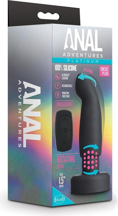 Produktbild Blush Anal Adventures Platinum Circuit Butt Plug 10 Function Vibrating Pleasure Beads Rechargeable U