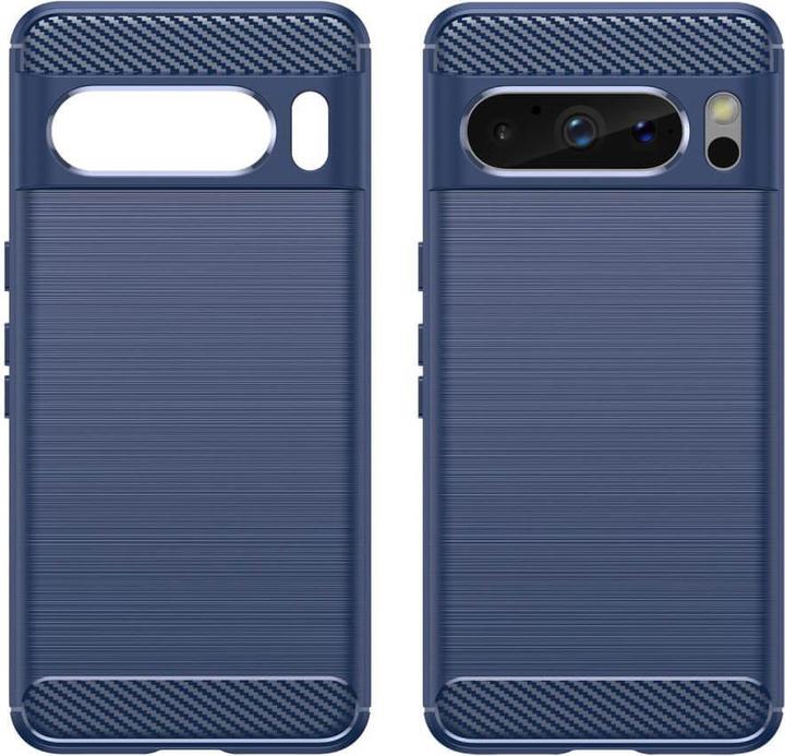 Immagine prodotto Cover-Discount Google Pixel 8 Pro - Custodia in metallo effetto carbonio blu (Google Pixel 8 Pro)