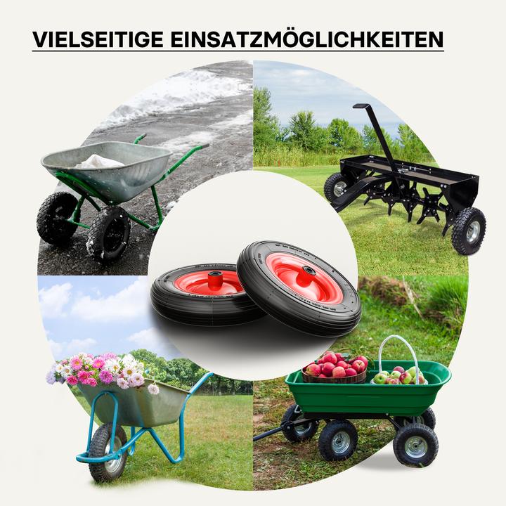 Produktbild Wiltec Rad Reifen 4.00-8 160kg Winkelventil Luftreifen Felge Ersatzrad Sackkarre (160 kg)