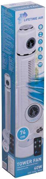 Actual product image Lifetime Air Fan tower 74cm 40W + RC 230V