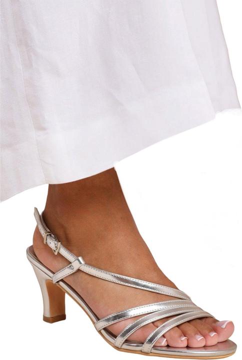 Actual product image Where's That From Womens/Ladies Mykonos Sling Back Wide Low Block Heel Sandals (38)