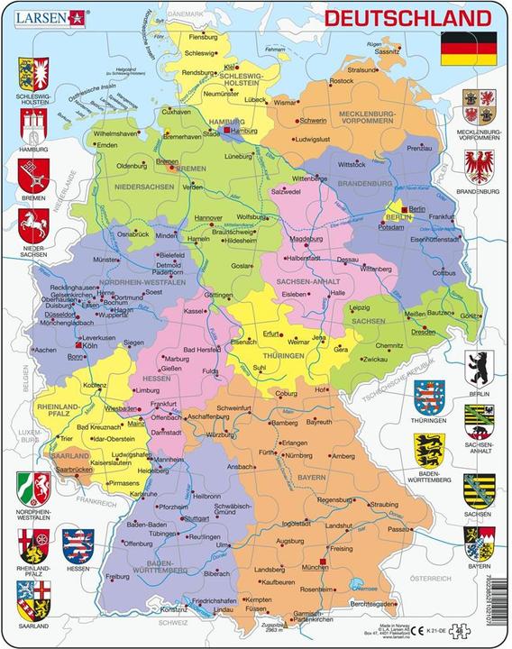 Produktbild Larsen Deutschland Politisch (48 Teile)