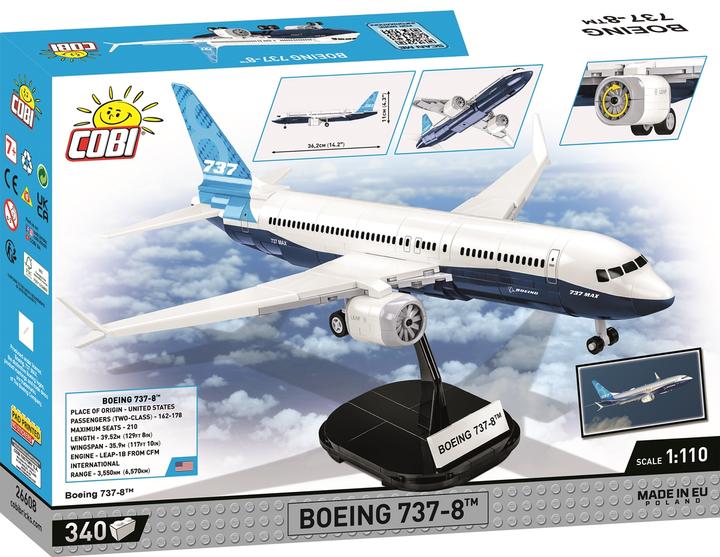 Actual product image Cobi Boeing 737-8 / 340 pcs.