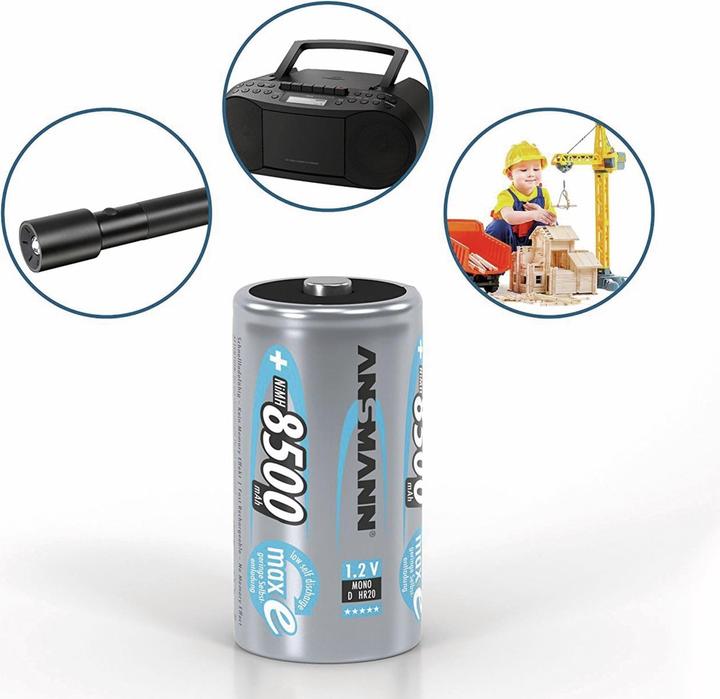 Actual product image Ansmann HR20 Max E (2 pcs., D, 8500 mAh)