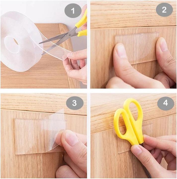 Produktbild Werkstein Doppelseitiges Nano Klebeband Wasserdicht / Wiederverwendbar 2er Set (20 mm)
