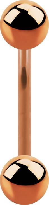 Immagine prodotto Star Piercing Banana oro rosa con due sfere (Acciaio chirurgico 316L, senza ottone)