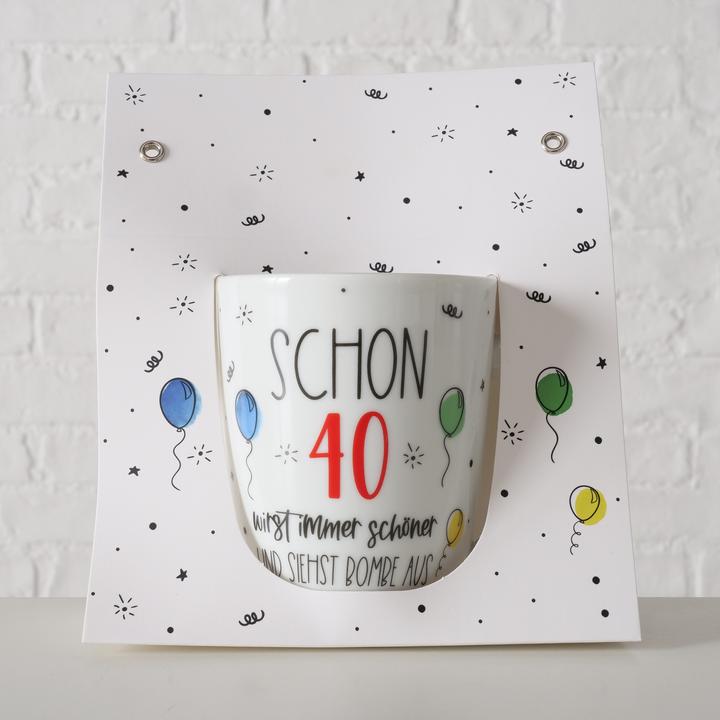 Image du produit Magni Gobelet anniversaire 40 blanc 330ml (330 ml, 1 x)