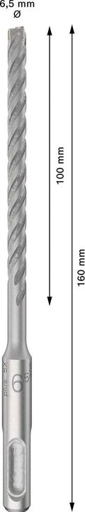 Produktbild Bosch Professional Zubehör PRO SDS plus-5X Hammerbohrer, 6,5 x 100 x 160 mm (6.5 Millimeter)