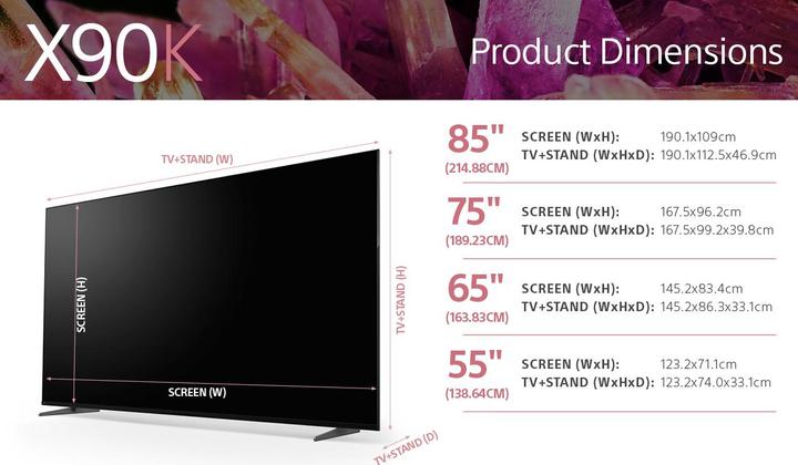 Actual product image Sony XR-85X90K (85", X90K, LCD, 4K, 2022)