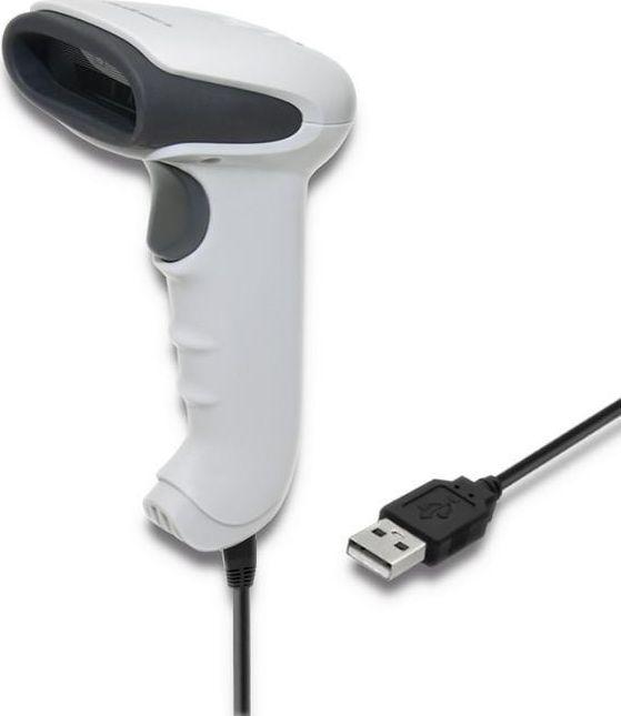 Produktbild Qoltec 50865 Barcode scanner 1D CCD USB Baltas (1D-Barcodes)