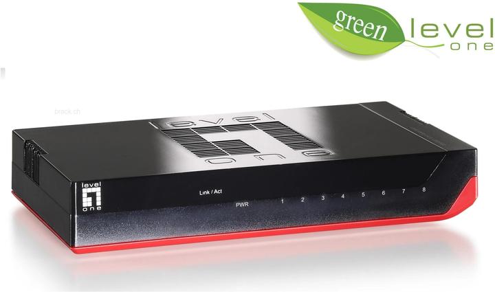 Immagine prodotto LevelOne GSW-0807 Switch Gigabit Ethernet a 8 porte 1000Mb/s, Full Duplex, 10/100 Mb/s, Full/Half Duplex (8 Porti)