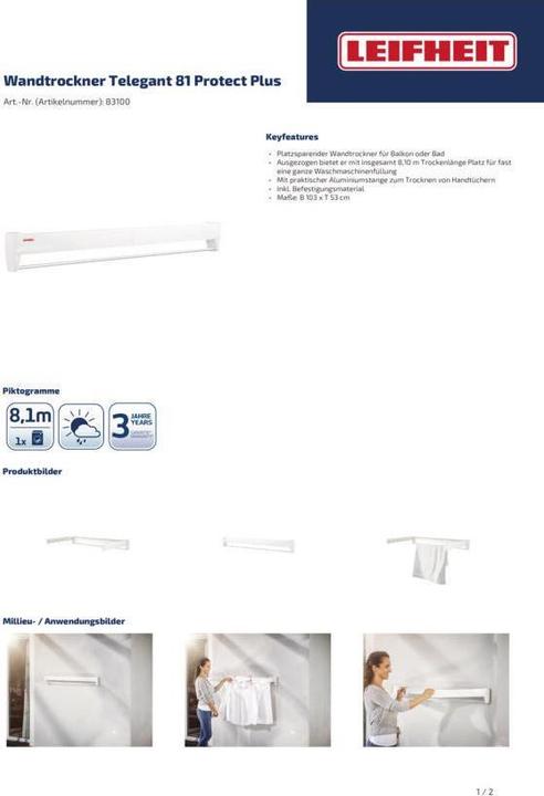 Productafbeelding Leifheit Telegant 81 (8.10 m)