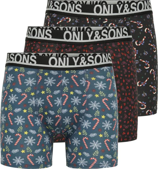 Only & Sons Onsfitz Solid Black Boxer 3pack3854 Noos