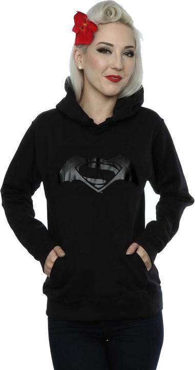 Actual product image Womens/Ladies Batman v Superman Logo Print Hoodie (L)