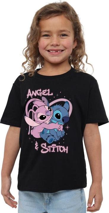 Actual product image Lilo & Stitch Childrens/Kids Stitch & Angel Airbrush T-Shirt (104)