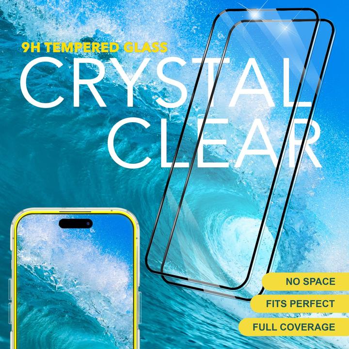 Produktbild Nalia 2x Schutzglas & 1x Schablone (2 Stück, Apple iPhone 15 Pro Max)