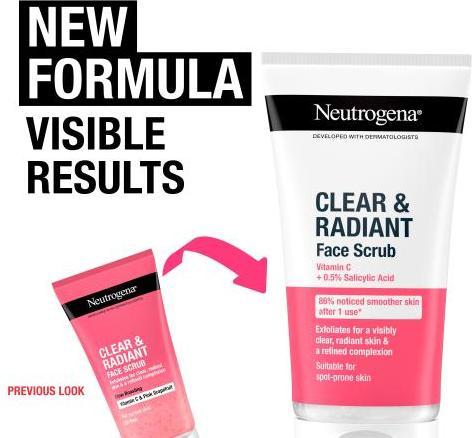 Produktbild Neutrogena Clear & Radiant Face Scrub - 150 Ml (Peeling, 150 ml)