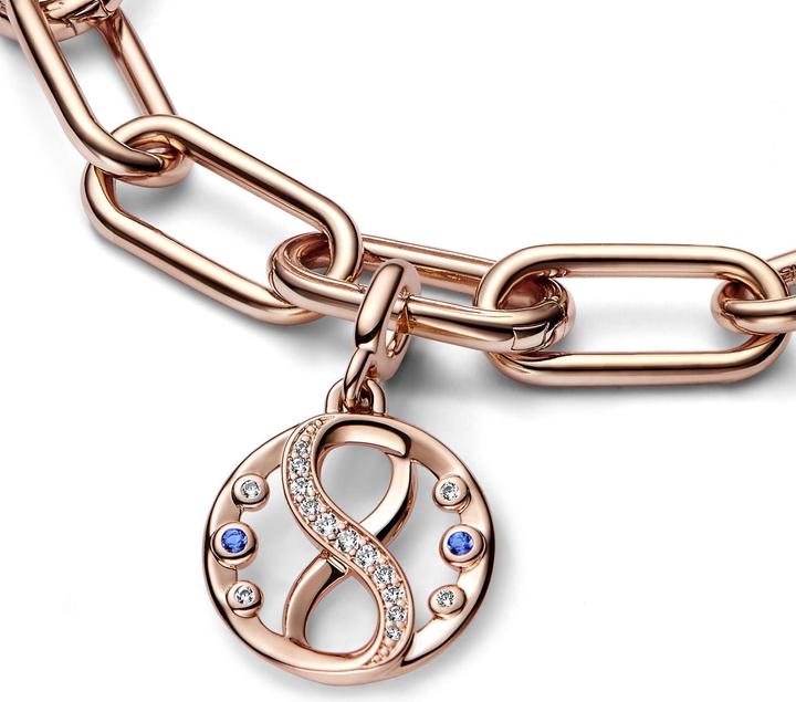Actual product image Pandora ME Infinity Symbol Medallion Charm (Metal, rose gold-plated)