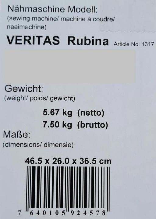Actual product image Veritas Rubina