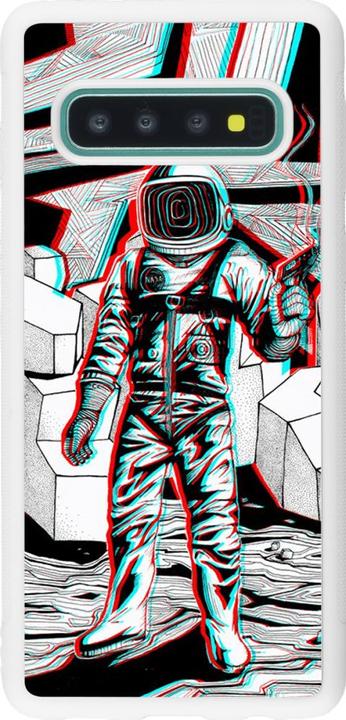 Produktbild PhoneLook Hülle Silikon weiss Anaglyph Astronaut (Samsung Galaxy S10)