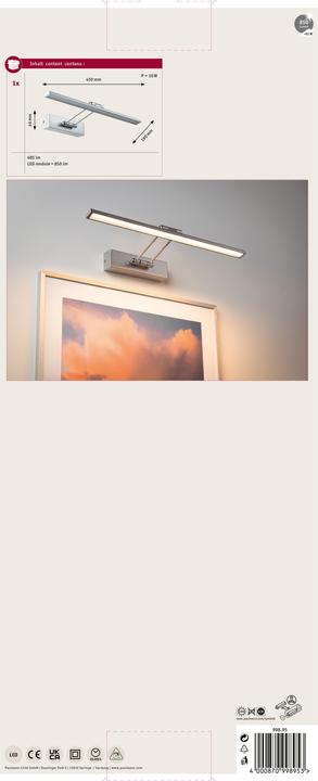 Produktbild Paulmann Bilderleuchte Beam Fifty (850 lm)