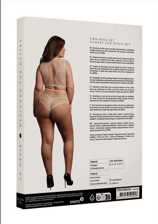 Image du produit Le Désir Ensemble Soutien-gorge Duo Net Key-Hole - Queen Size (XL, XXL, 3XL, 4XL)