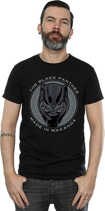 Actual product image Black Mens Made in Wakanda Cotton T-Shirt (XL)