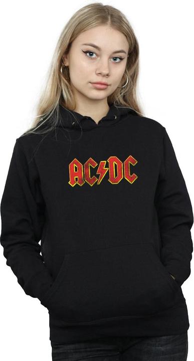 Image du produit AC/DC Womens/Ladies Distressed Red Logo Hoodie (sweat à capuche avec logo rouge) (L)