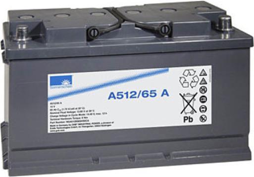 Actual product image Exide Sonnenschein Dryfit A512/65 A Blei Akku mit A-Pol 12V, 65000mAh (12 V, 65 Ah)