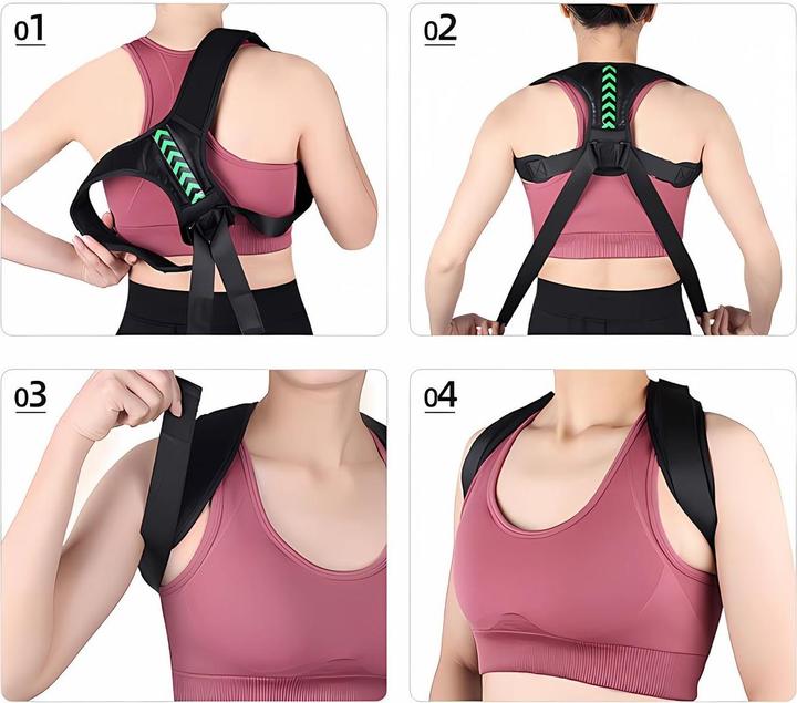 Produktbild König Design Rückenhalter Geradehalter Sport Rückenbandage Haltungskorrektur Stabilisator Neu (M)