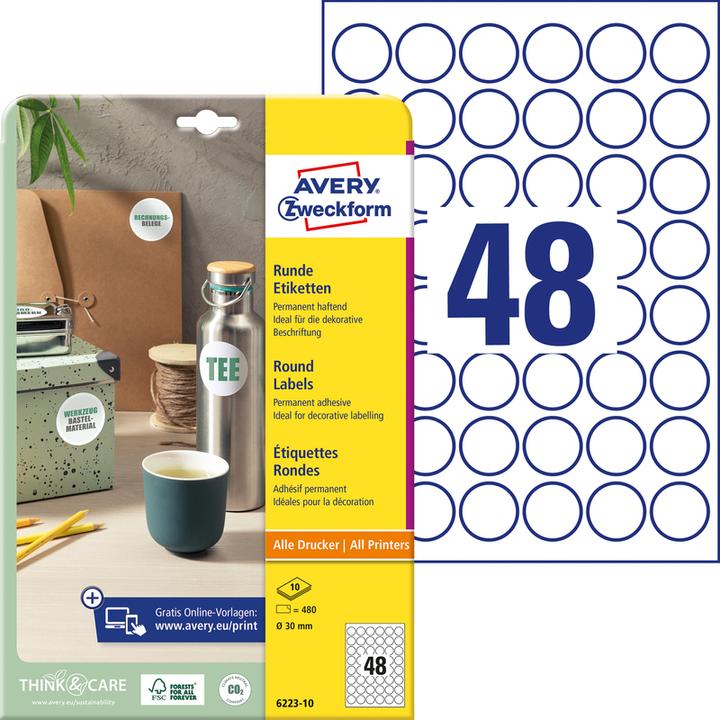 Produktbild Avery Runde Etiketten