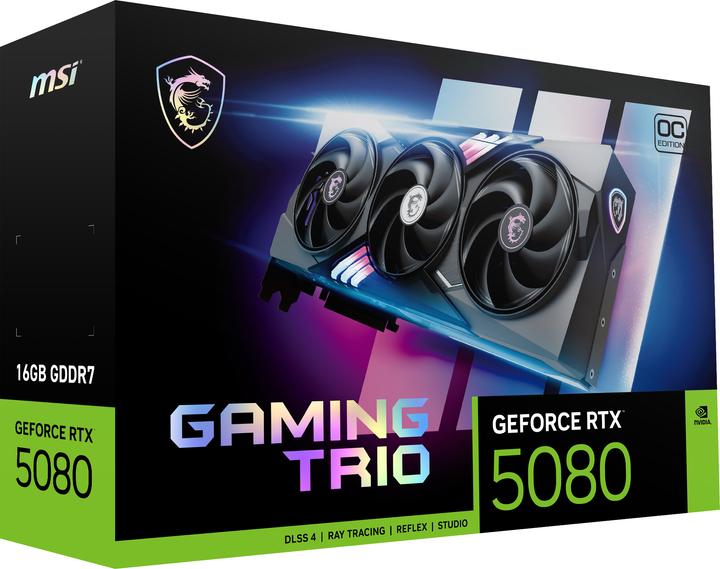 Produktbild MSI GeForce RTX 5080 GAMING TRIO OC (16 GB)
