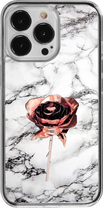 Produktbild PhoneLook Hülle transparent Marble Rose Gold (Apple iPhone 13 Pro)