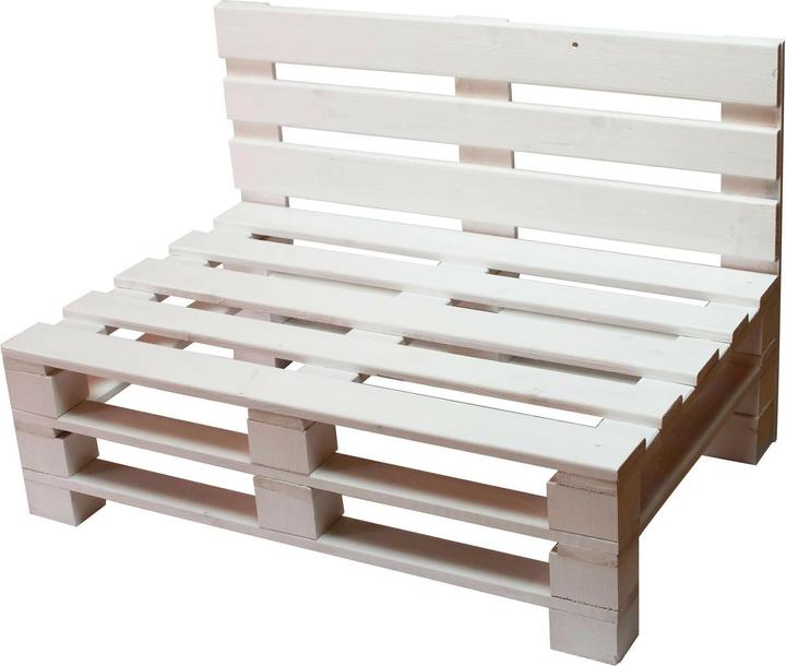 Image du produit Cocon Canapé en palettes Blanc, 120 x 50/86 x 80