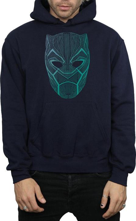Image du produit Mens Black Panther Tribal Mask Hoodie (L)
