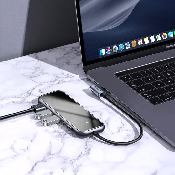 Produktbild Baseus Mirror Series Multifunktioneller Hub (USB-C, 7 Ports)