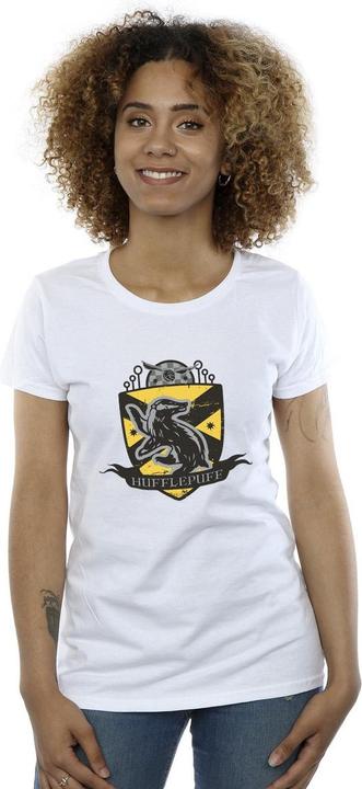 Actual product image Womens/Ladies Hufflepuff Chest Badge Cotton T-Shirt (XXL)