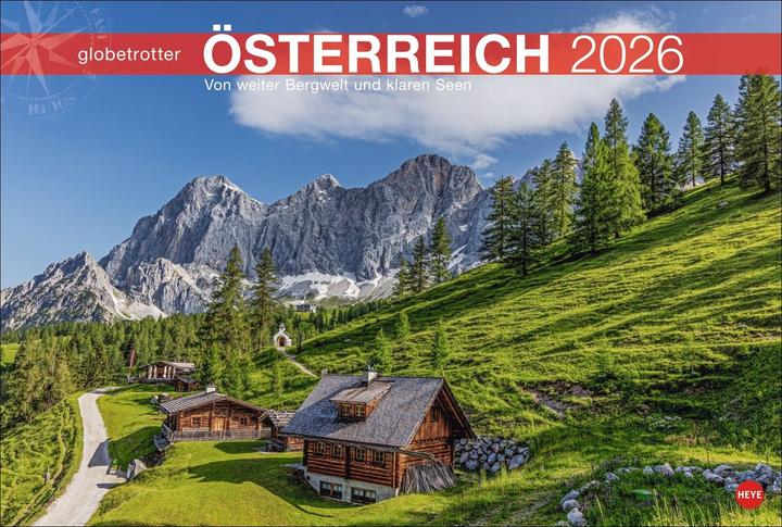 Produktbild Österreich Globetrotter Kalender 2026 - Von weiter Bergwelt und klaren Seen (Deutsch)
