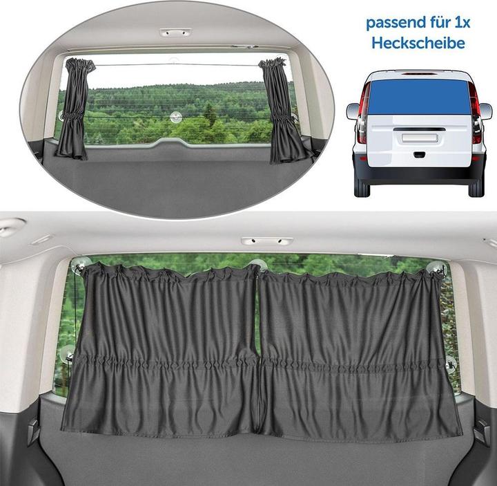Image du produit Zamboo Pare-soleil voiture Pare-soleil lunette arrière pour minibus - Gris foncé