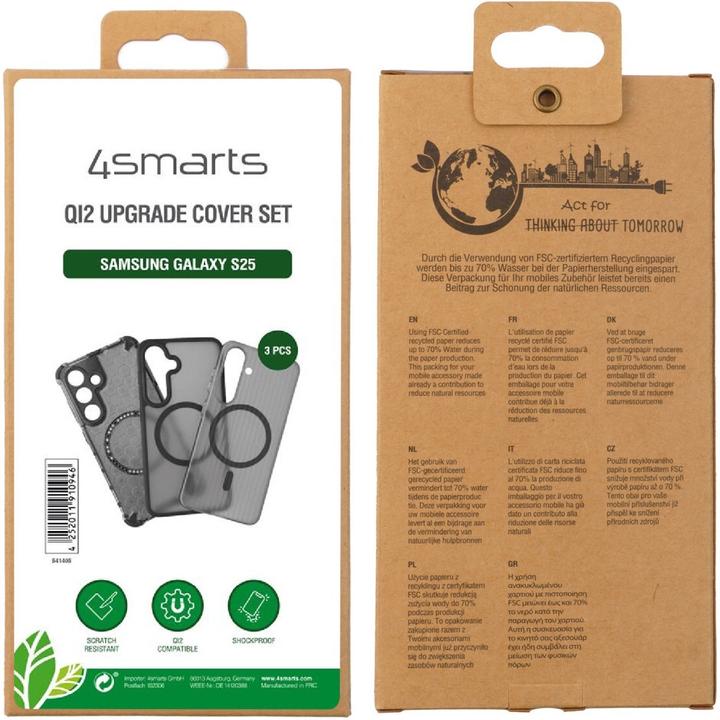 Immagine prodotto 4smarts Qi2 Upgrade 3er Cover Set für Samsung Galaxy S25 (Samsung Galaxy S25)