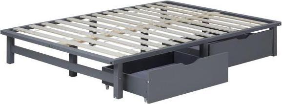 Produktbild Homestyle4u Palettenbett mit Bettkasten und Lattenrost (140 x 200 cm)