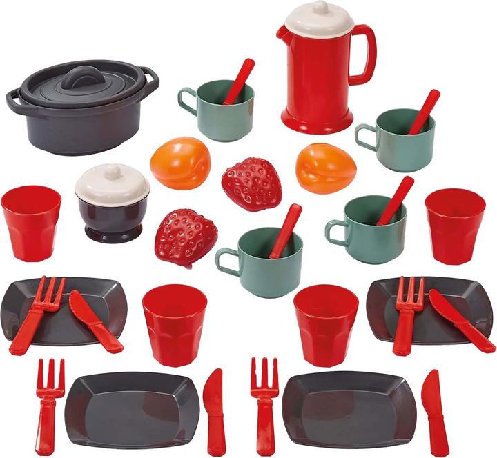Actual product image Ecoiffier 100 % Chef-Essset mit Spiellebensmitteln, 34-teilig.