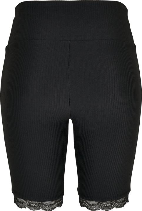 Immagine prodotto Urban Classics Pantaloncini da ciclista a vita alta a costine con orlo in pizzo (4XL)