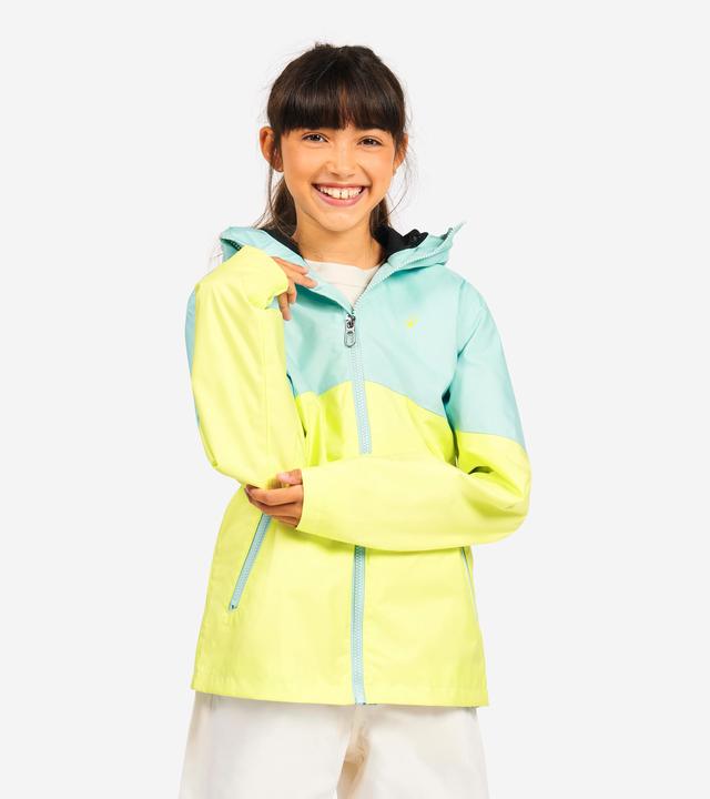 Produktbild Tribord Kids’ waterproof sailing jacket - Sailing 100 rain jacket blue lemon yellow (10, 11, 12)