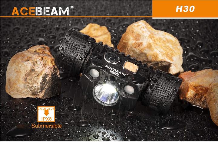 Actual product image AceBeam H30 headlamp with 4000 lumens (4000 lm)