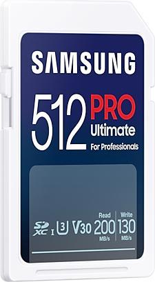 Actual product image Samsung PRO Ultimate with USB card reader (512 GB, SDXC, U3, UHS-I)