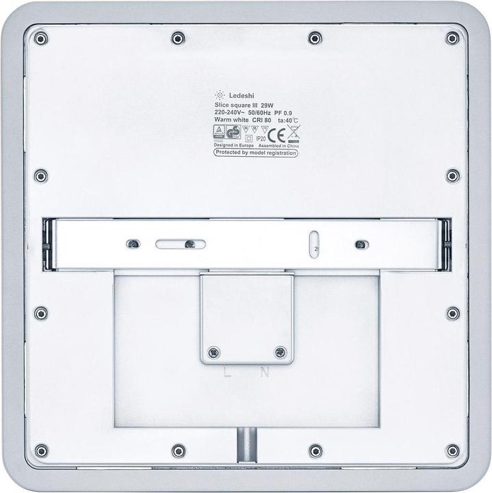 Immagine prodotto Ledeshi Apparecchio da parete SLICE SQUARE III 18W 3000K HF Silver (1100 lm)